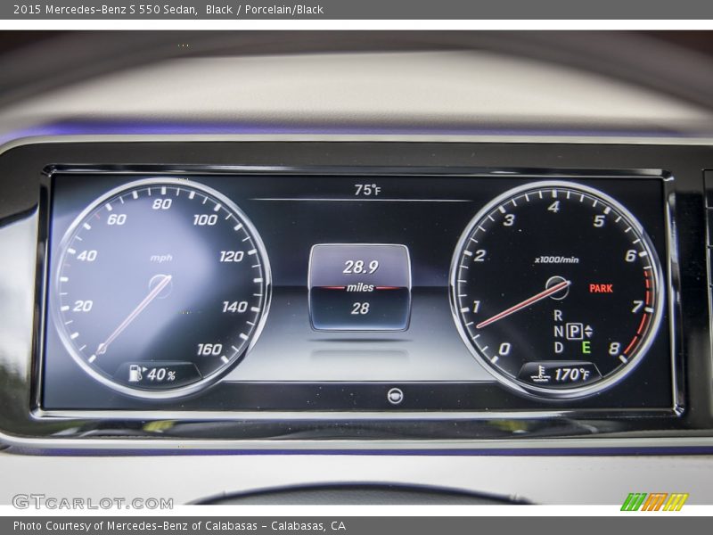Black / Porcelain/Black 2015 Mercedes-Benz S 550 Sedan