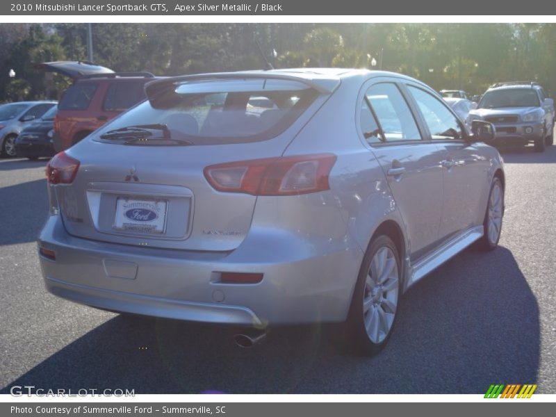 Apex Silver Metallic / Black 2010 Mitsubishi Lancer Sportback GTS
