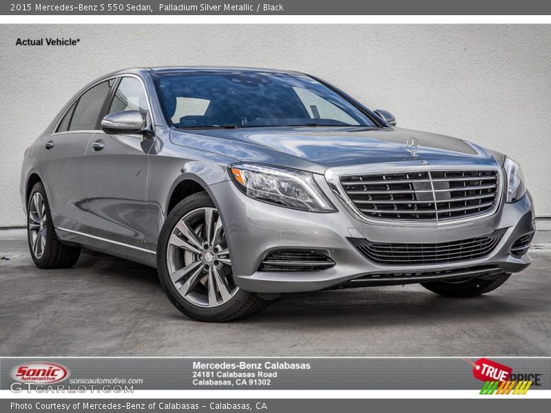 Palladium Silver Metallic / Black 2015 Mercedes-Benz S 550 Sedan