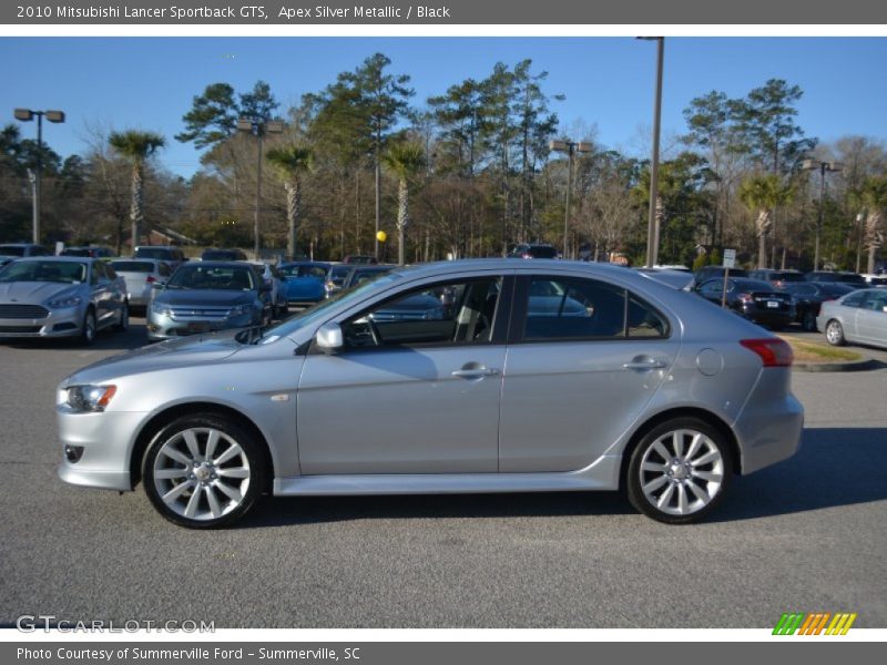 Apex Silver Metallic / Black 2010 Mitsubishi Lancer Sportback GTS