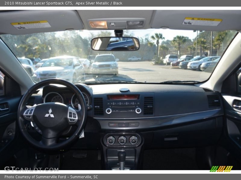 Apex Silver Metallic / Black 2010 Mitsubishi Lancer Sportback GTS