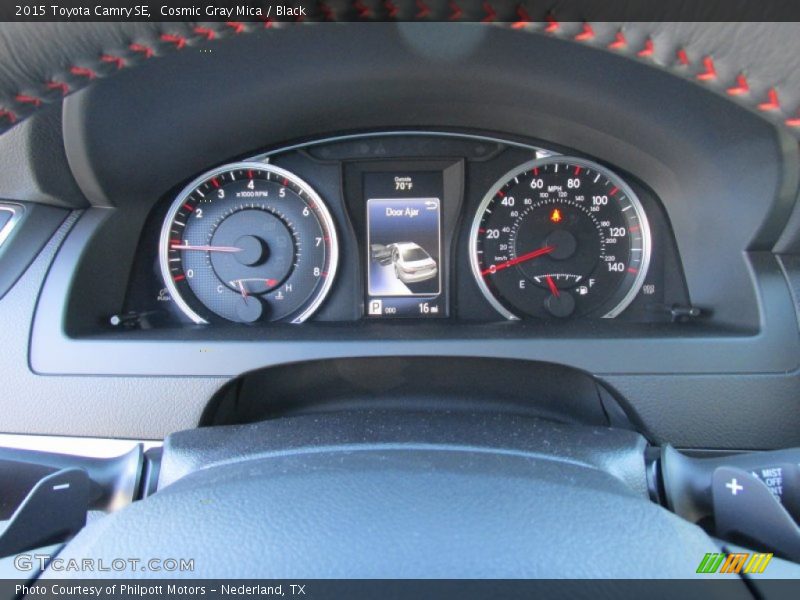 Cosmic Gray Mica / Black 2015 Toyota Camry SE