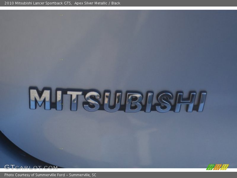 Apex Silver Metallic / Black 2010 Mitsubishi Lancer Sportback GTS