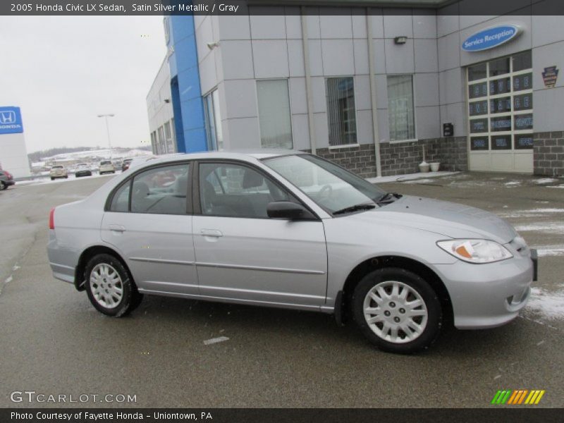 Satin Silver Metallic / Gray 2005 Honda Civic LX Sedan