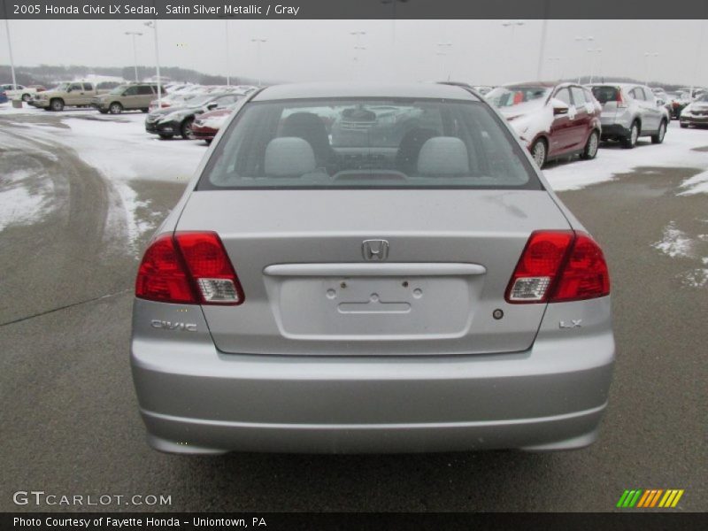 Satin Silver Metallic / Gray 2005 Honda Civic LX Sedan