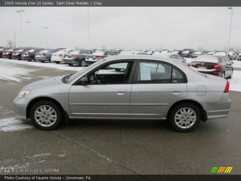 Satin Silver Metallic / Gray 2005 Honda Civic LX Sedan