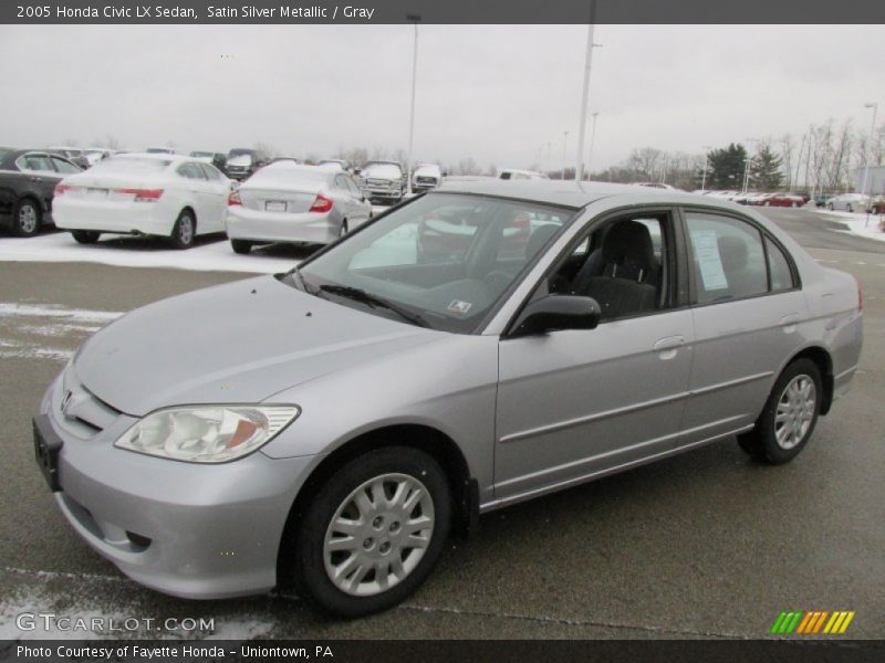 Satin Silver Metallic / Gray 2005 Honda Civic LX Sedan