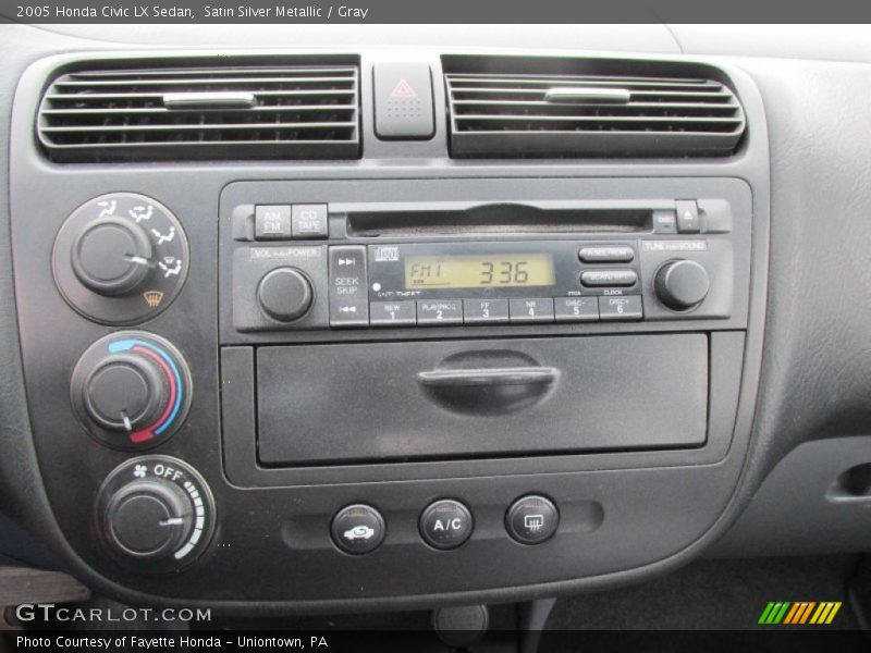 Satin Silver Metallic / Gray 2005 Honda Civic LX Sedan