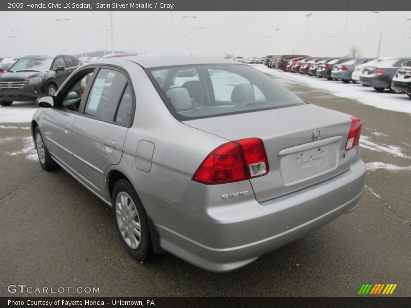 Satin Silver Metallic / Gray 2005 Honda Civic LX Sedan