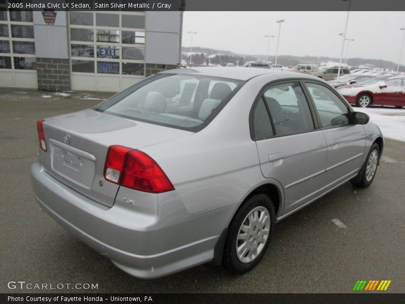 Satin Silver Metallic / Gray 2005 Honda Civic LX Sedan