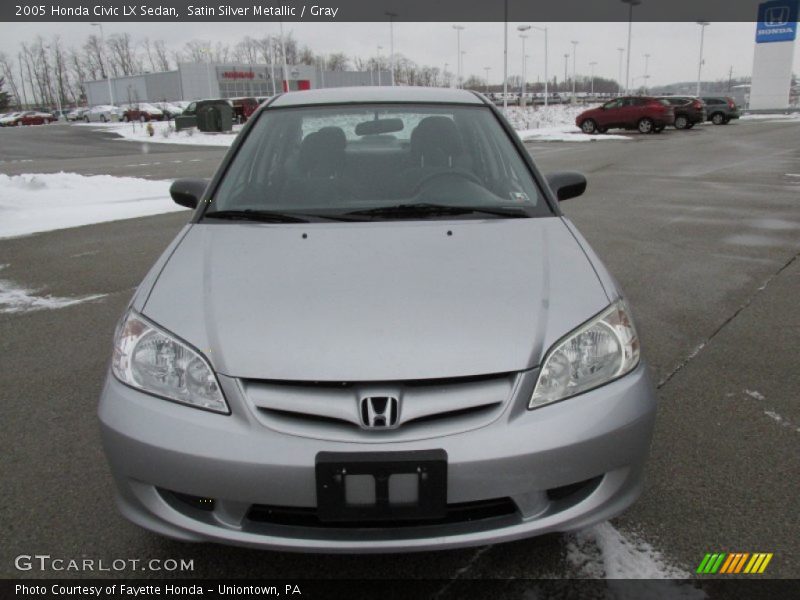 Satin Silver Metallic / Gray 2005 Honda Civic LX Sedan