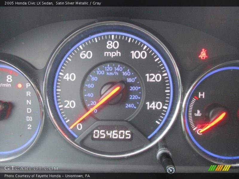 Satin Silver Metallic / Gray 2005 Honda Civic LX Sedan