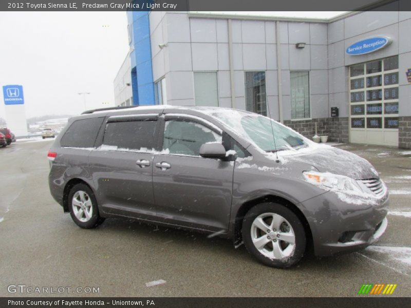 Predawn Gray Mica / Light Gray 2012 Toyota Sienna LE