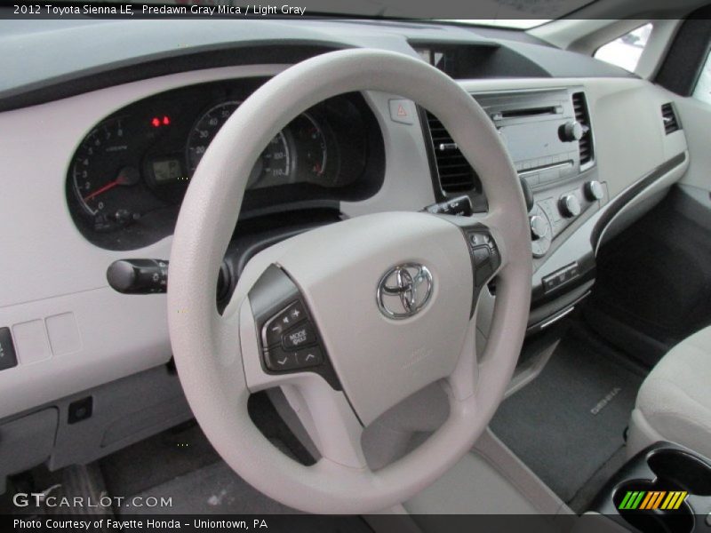Predawn Gray Mica / Light Gray 2012 Toyota Sienna LE