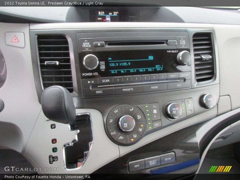 Predawn Gray Mica / Light Gray 2012 Toyota Sienna LE