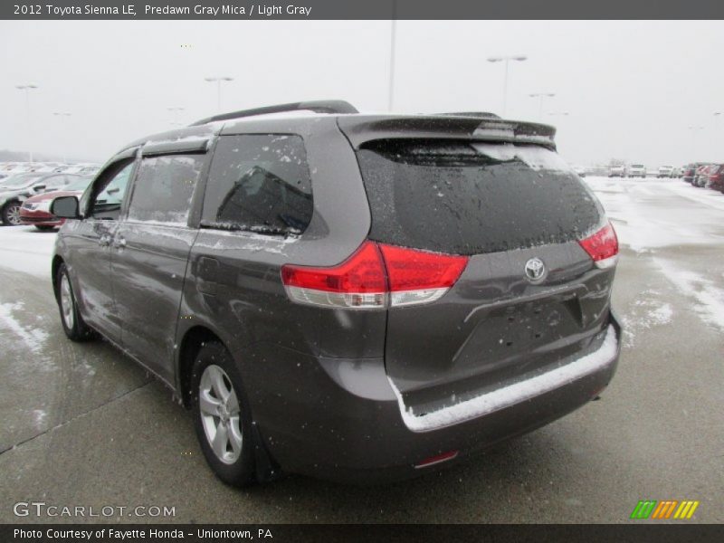 Predawn Gray Mica / Light Gray 2012 Toyota Sienna LE