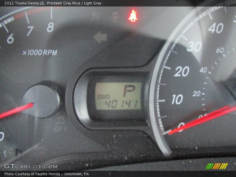 Predawn Gray Mica / Light Gray 2012 Toyota Sienna LE