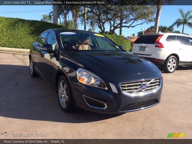 Caspian Blue Metallic / Beechwood Brown/Off Black 2012 Volvo S60 T5