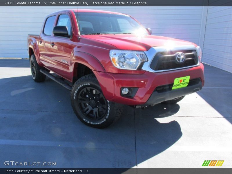 Barcelona Red Metallic / Graphite 2015 Toyota Tacoma TSS PreRunner Double Cab