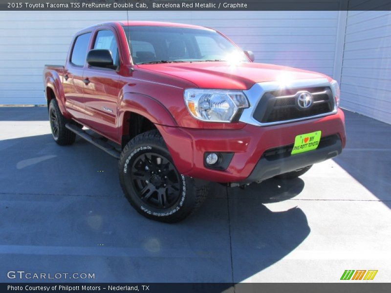 Barcelona Red Metallic / Graphite 2015 Toyota Tacoma TSS PreRunner Double Cab