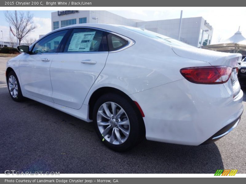 Bright White / Black/Linen 2015 Chrysler 200 C