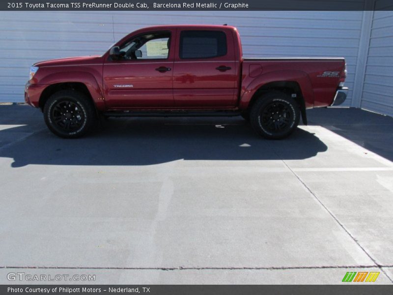 Barcelona Red Metallic / Graphite 2015 Toyota Tacoma TSS PreRunner Double Cab