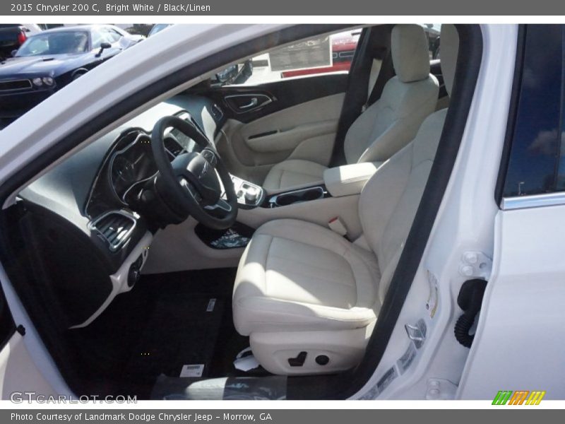 Bright White / Black/Linen 2015 Chrysler 200 C