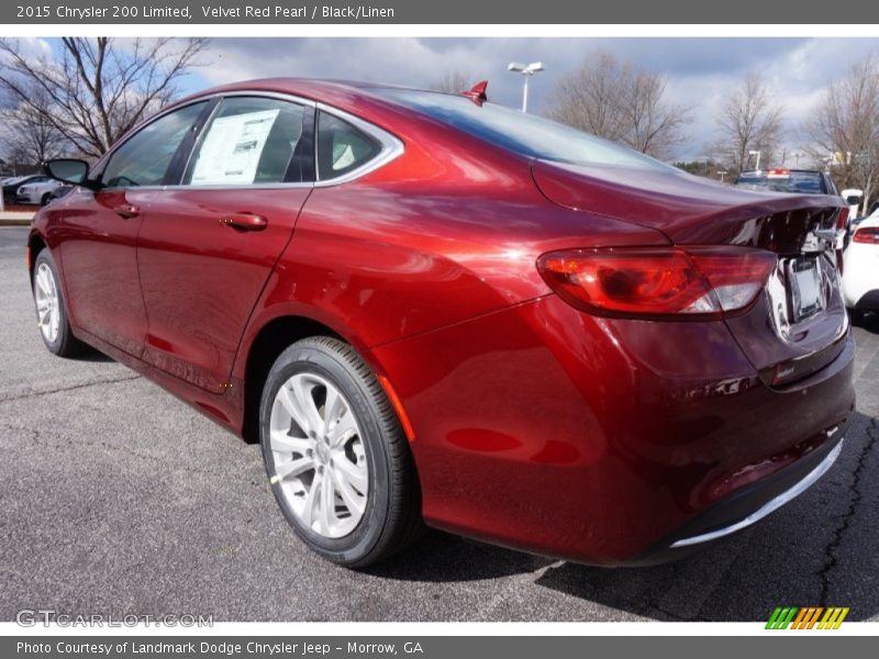 Velvet Red Pearl / Black/Linen 2015 Chrysler 200 Limited