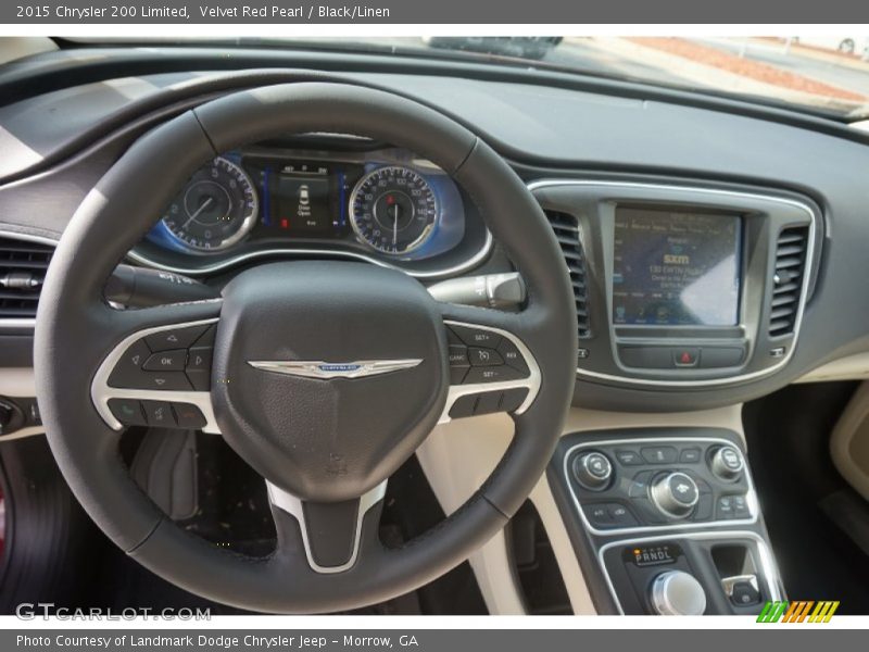 Velvet Red Pearl / Black/Linen 2015 Chrysler 200 Limited