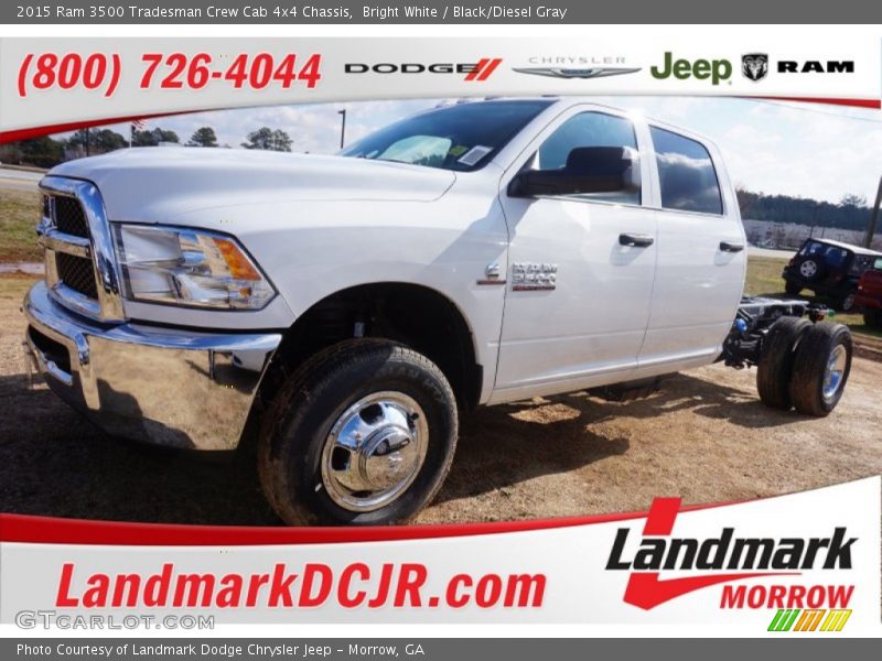 Bright White / Black/Diesel Gray 2015 Ram 3500 Tradesman Crew Cab 4x4 Chassis