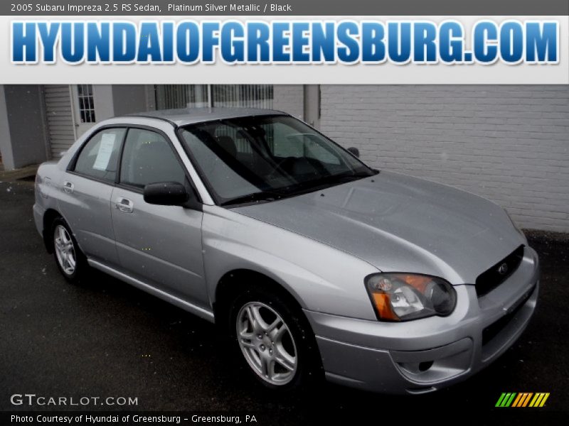 Platinum Silver Metallic / Black 2005 Subaru Impreza 2.5 RS Sedan
