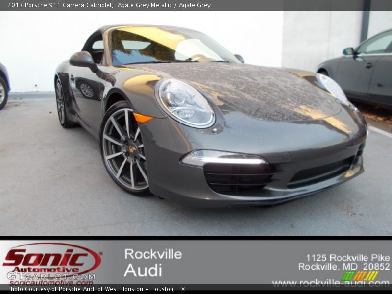 Agate Grey Metallic / Agate Grey 2013 Porsche 911 Carrera Cabriolet