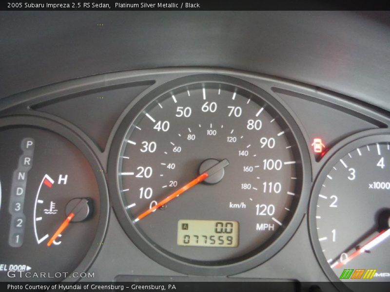 Platinum Silver Metallic / Black 2005 Subaru Impreza 2.5 RS Sedan