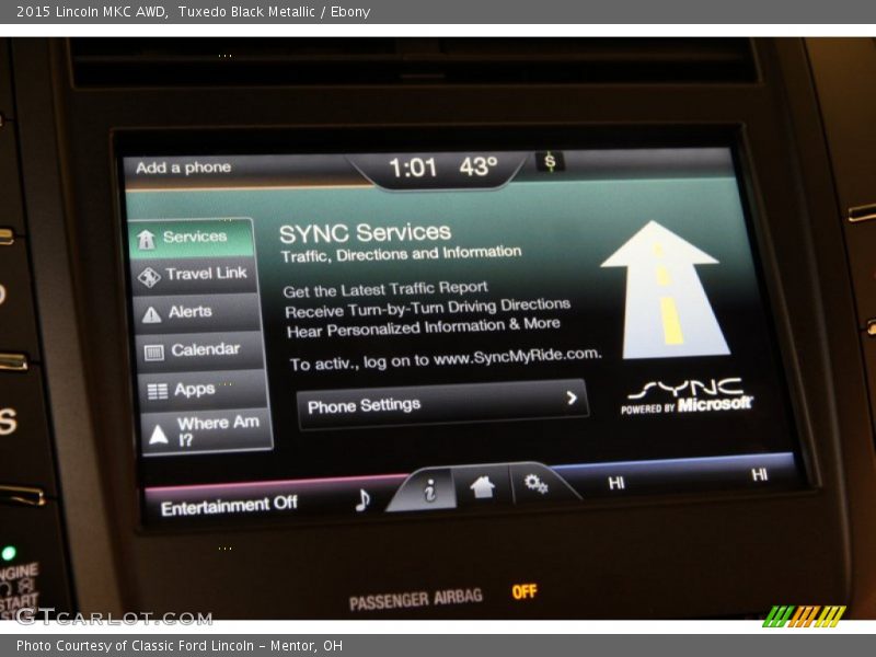 Tuxedo Black Metallic / Ebony 2015 Lincoln MKC AWD