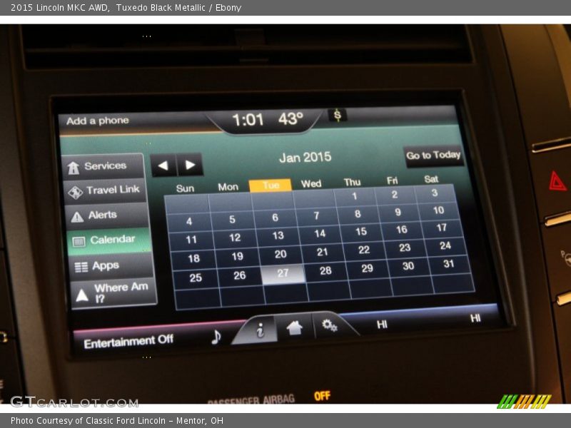Tuxedo Black Metallic / Ebony 2015 Lincoln MKC AWD