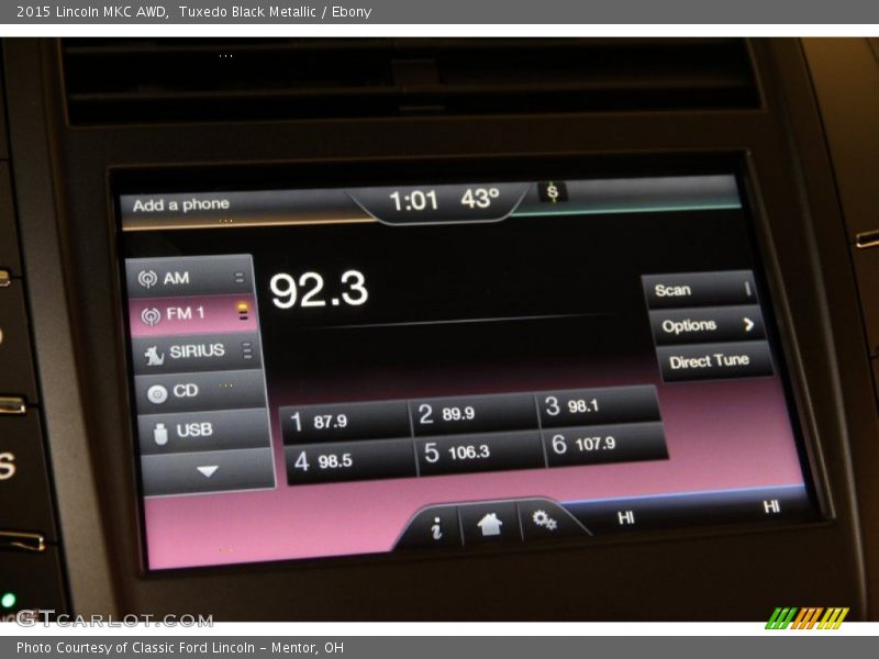Tuxedo Black Metallic / Ebony 2015 Lincoln MKC AWD