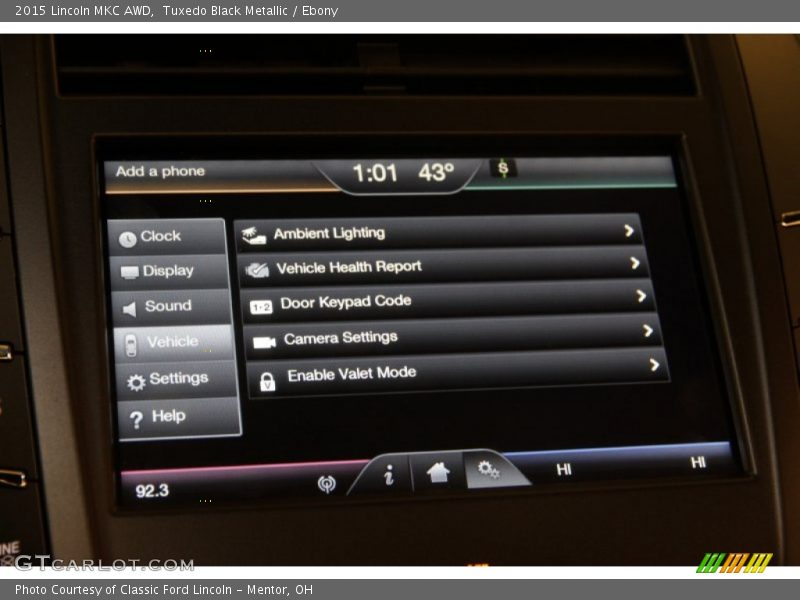 Tuxedo Black Metallic / Ebony 2015 Lincoln MKC AWD