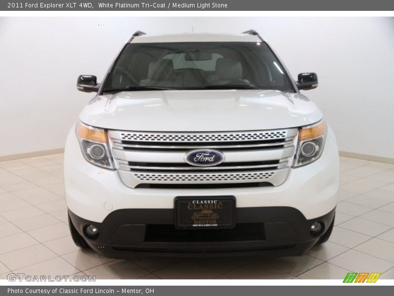 White Platinum Tri-Coat / Medium Light Stone 2011 Ford Explorer XLT 4WD