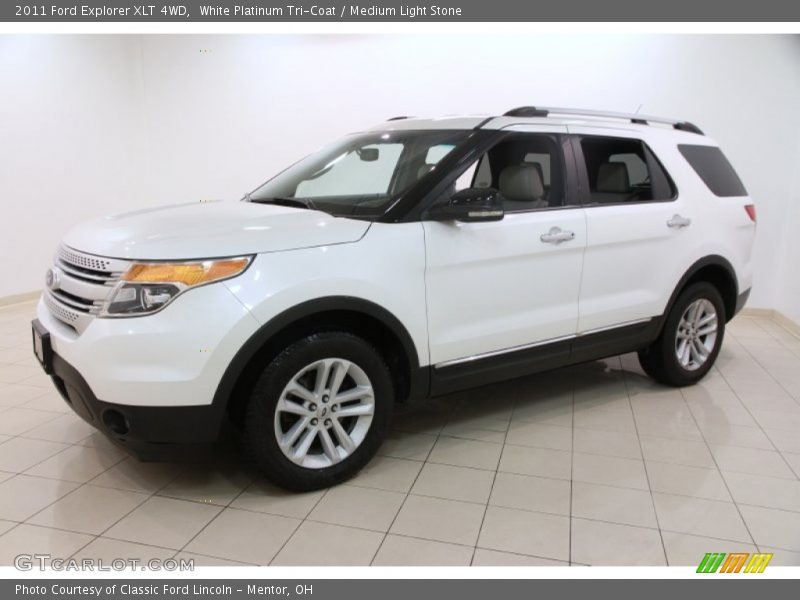 White Platinum Tri-Coat / Medium Light Stone 2011 Ford Explorer XLT 4WD
