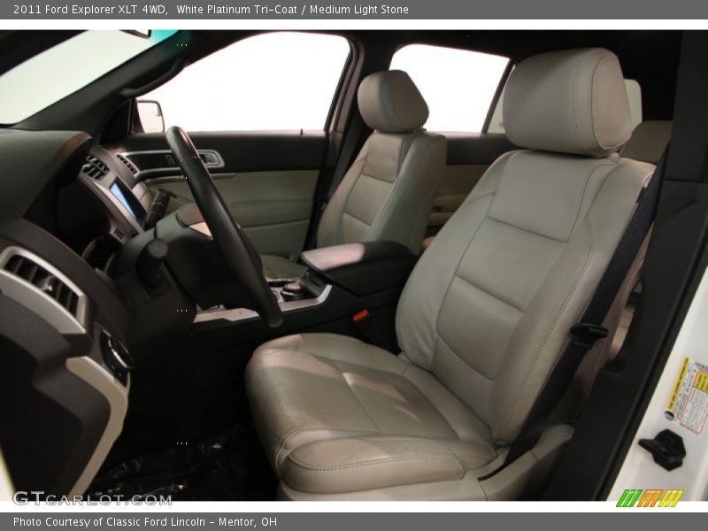 White Platinum Tri-Coat / Medium Light Stone 2011 Ford Explorer XLT 4WD