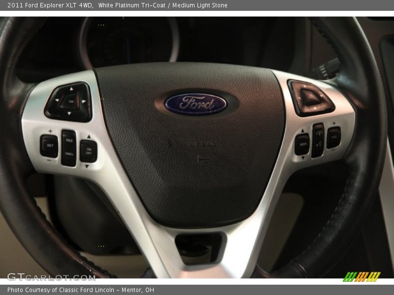 White Platinum Tri-Coat / Medium Light Stone 2011 Ford Explorer XLT 4WD