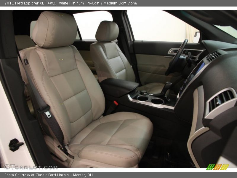 White Platinum Tri-Coat / Medium Light Stone 2011 Ford Explorer XLT 4WD