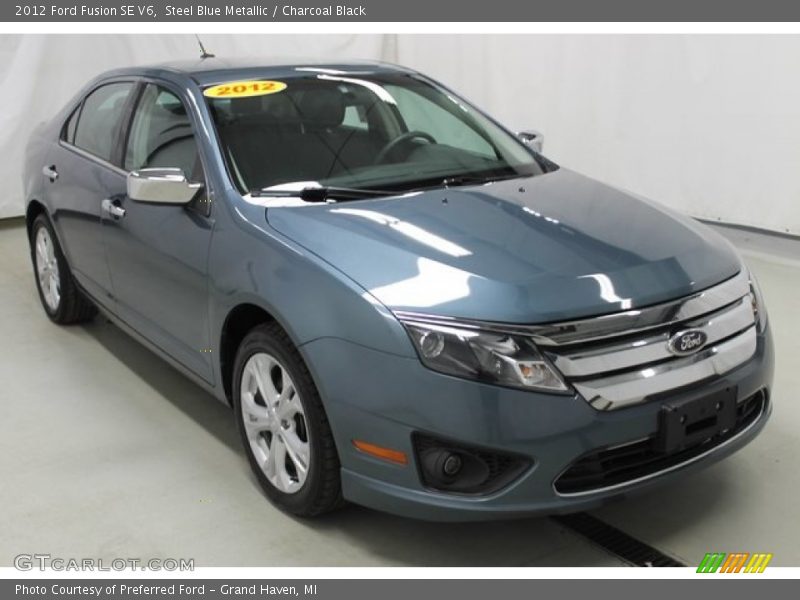 Steel Blue Metallic / Charcoal Black 2012 Ford Fusion SE V6