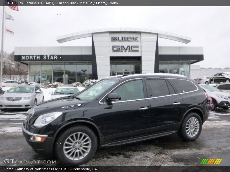 Carbon Black Metallic / Ebony/Ebony 2011 Buick Enclave CXL AWD