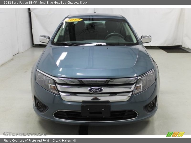 Steel Blue Metallic / Charcoal Black 2012 Ford Fusion SE V6