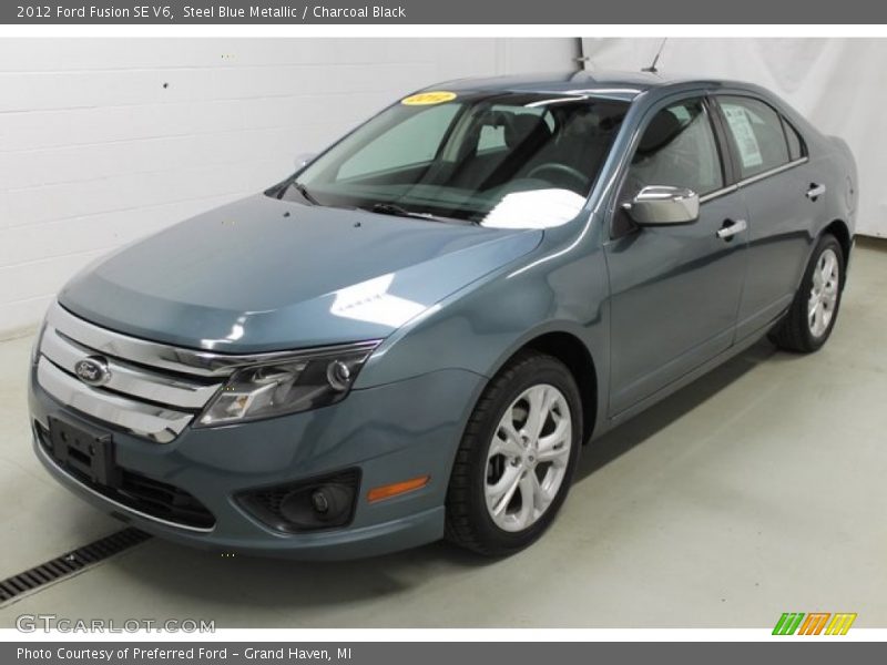 Steel Blue Metallic / Charcoal Black 2012 Ford Fusion SE V6