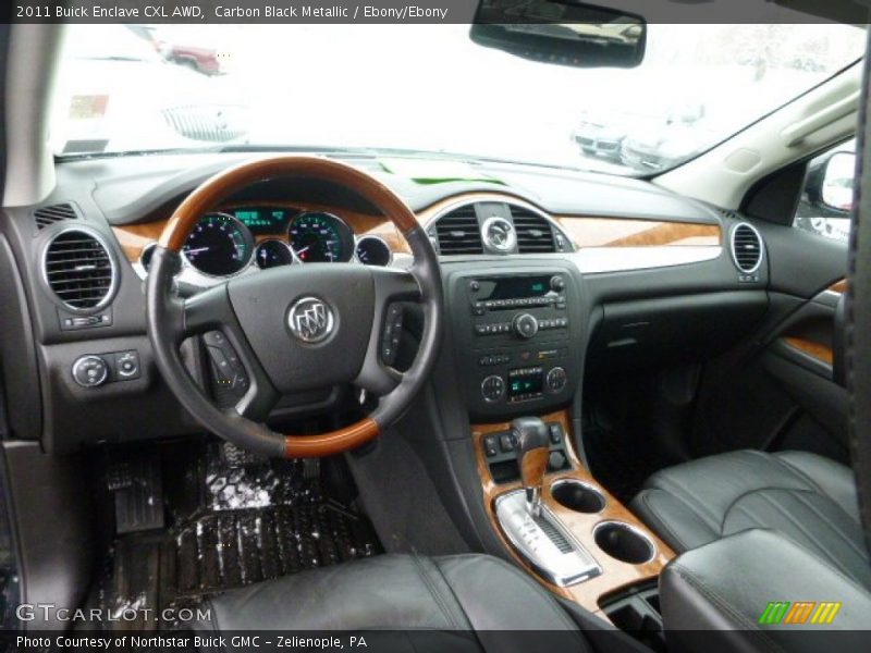 Carbon Black Metallic / Ebony/Ebony 2011 Buick Enclave CXL AWD