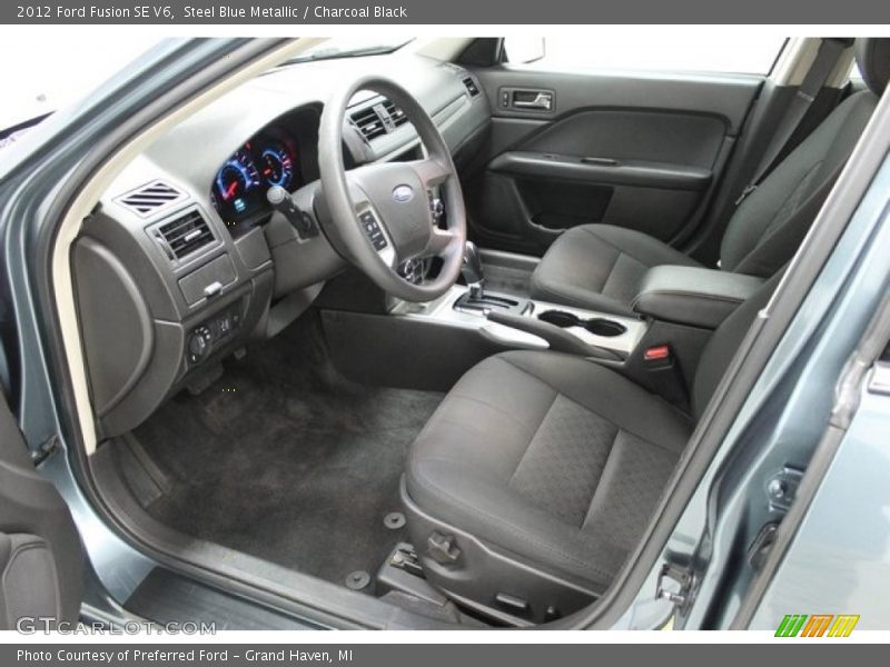 Steel Blue Metallic / Charcoal Black 2012 Ford Fusion SE V6