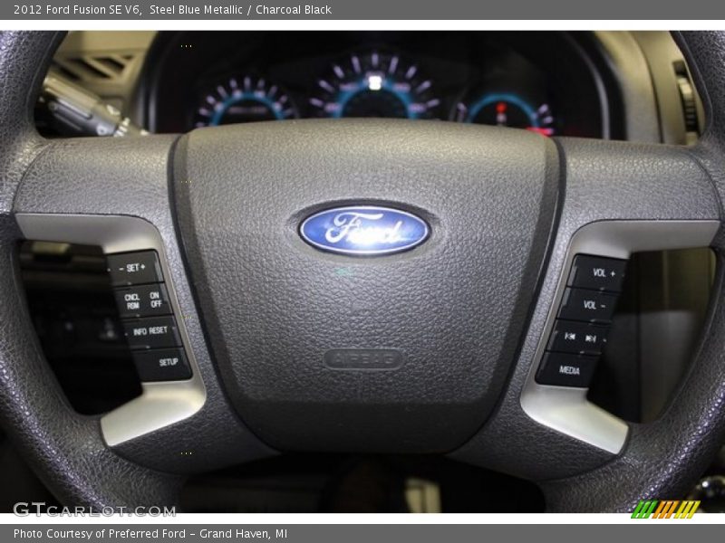 Steel Blue Metallic / Charcoal Black 2012 Ford Fusion SE V6