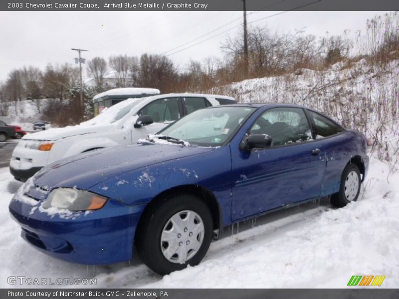 Arrival Blue Metallic / Graphite Gray 2003 Chevrolet Cavalier Coupe